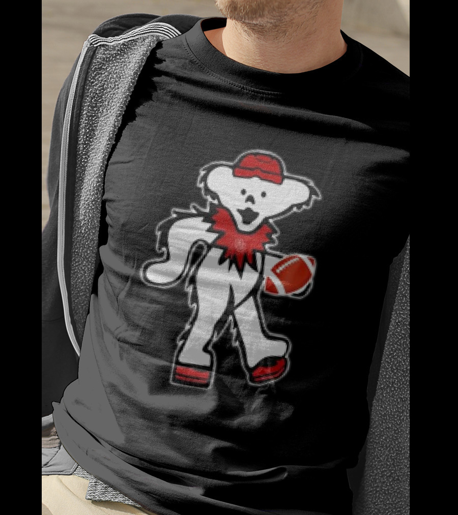 Grateful Dead X Oklahoma Sooners Dancing Bear Football T-Shirt