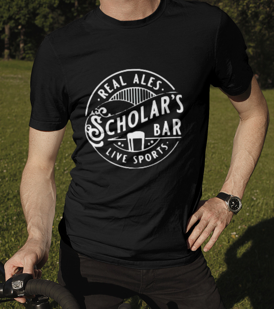 Real Ales Scholar's Bar Live Sports T-Shirt