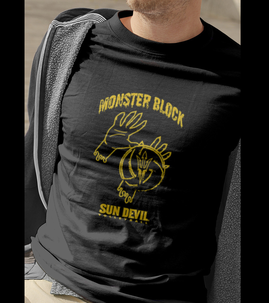 Monster Block Sun Devil Volleyball T-Shirt