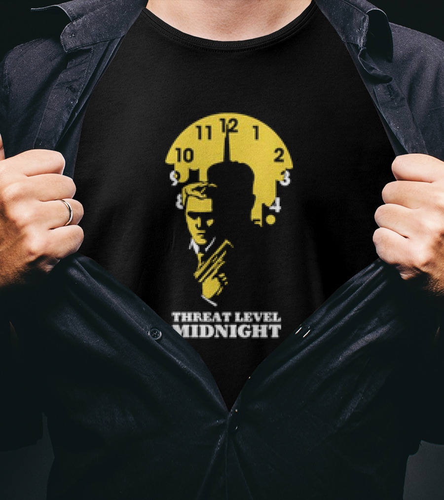 Threat Level Midnight The Office Clock Face T-Shirt