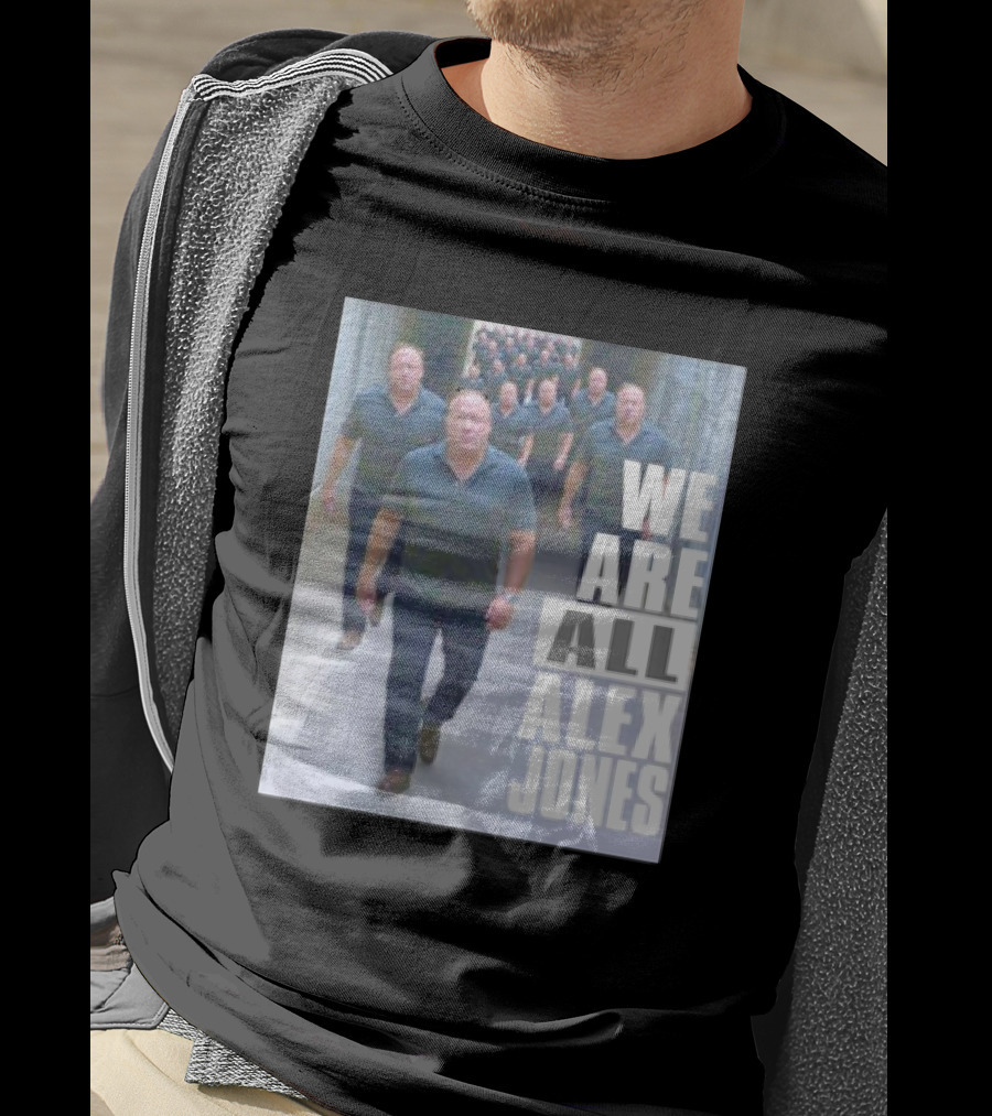 We Are All Alex Jones Multiple Clones Walking In Tunnel T-Shirt