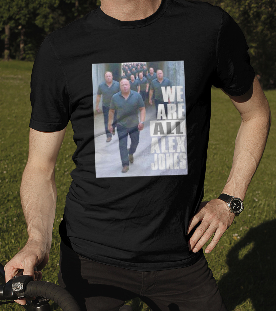 We Are All Alex Jones Multiple Clones Walking In Tunnel T-Shirt