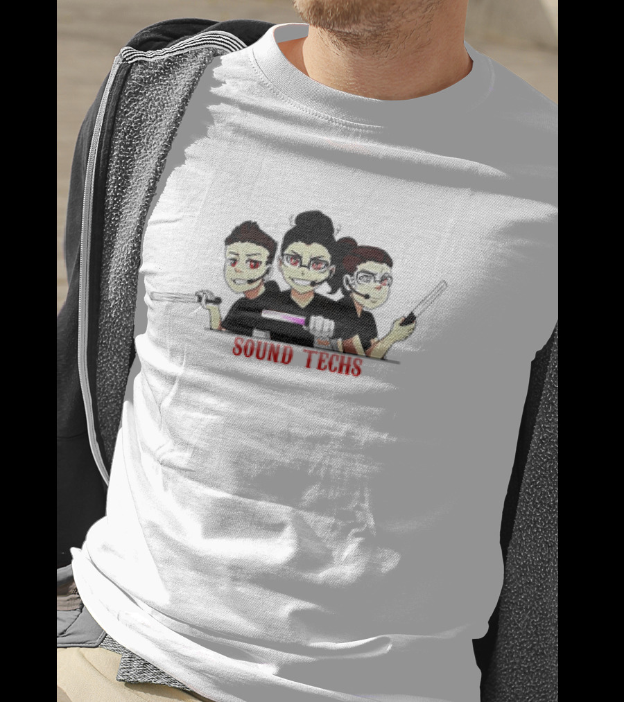 Sound Techs Trio With Microphones And Light Sticks Classic T-Shirt