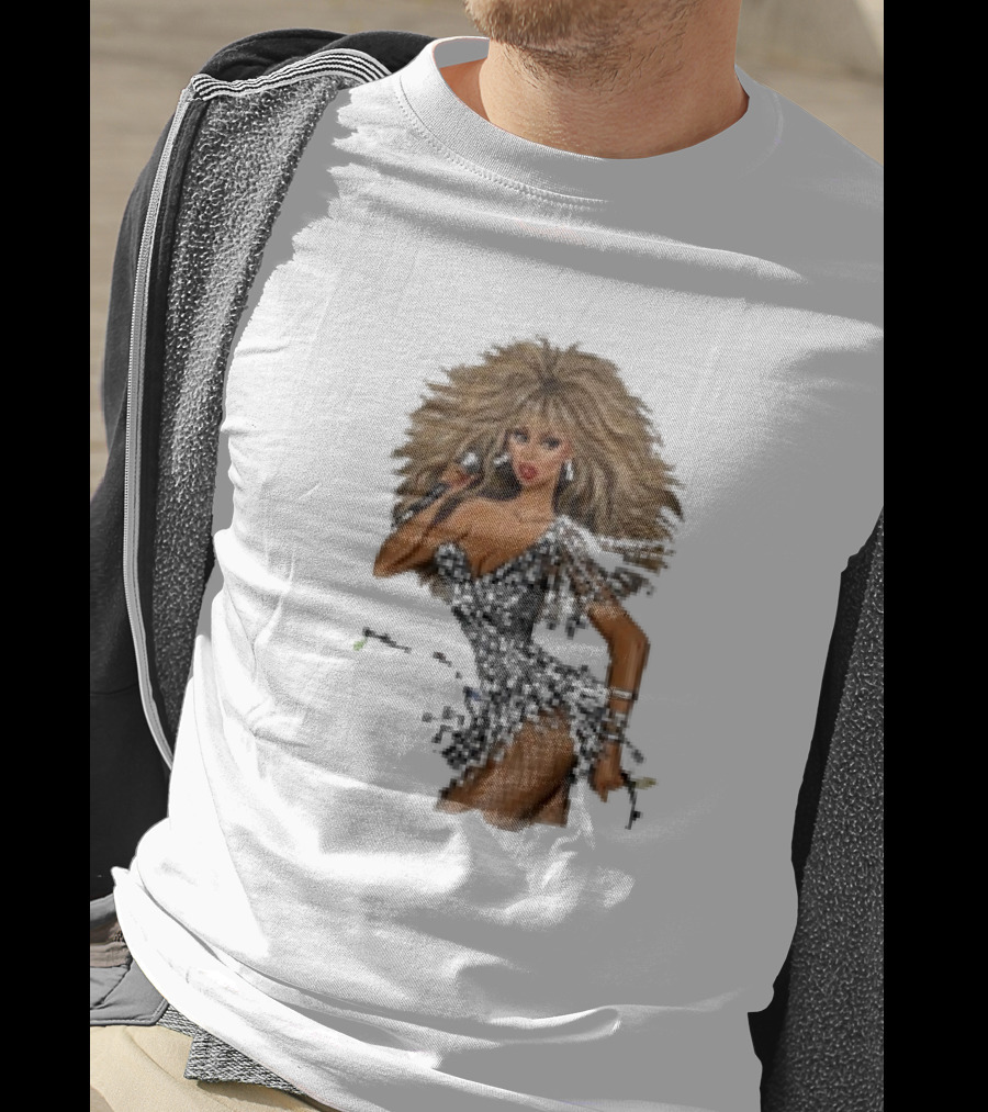 White Christmas Hayden Williams Tina Turner Glamorous Sequin Diva T-Shirt
