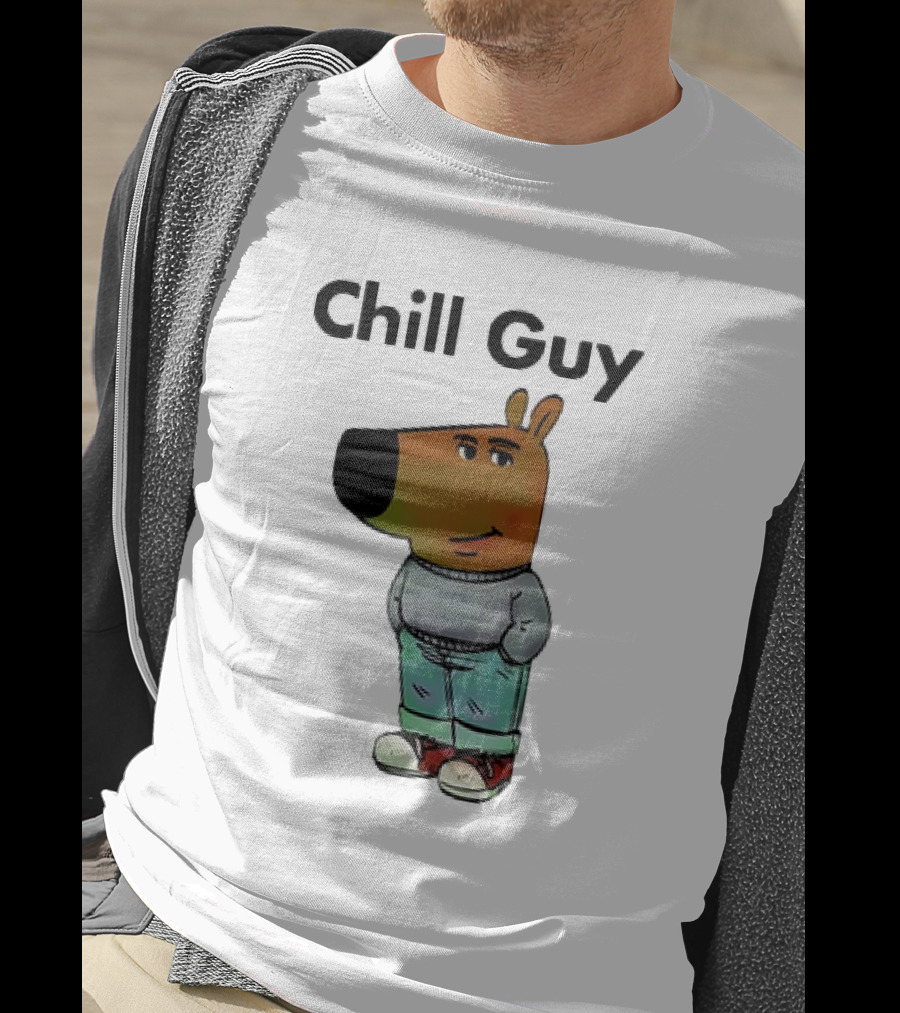 Chill Guy Dog Meme Casual T-Shirt