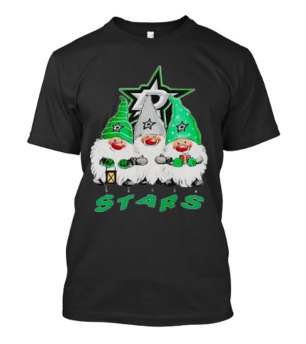 Dallas Stars Christmas Gnomes Festive NHL T-Shirt