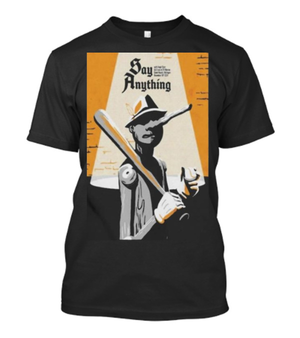 Say Anything Nov 16 2024 Grand Rapids MI GLC Live At 20 Monroe Pinocchio Baseball T-Shirt