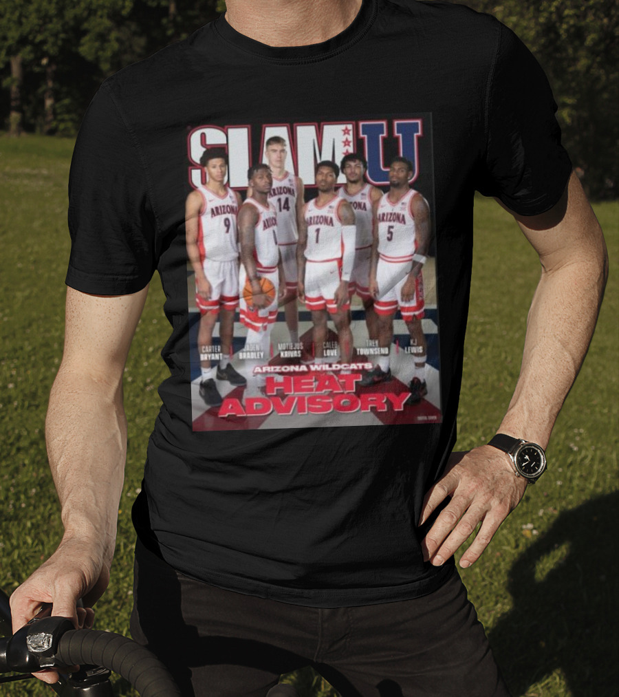 SLAM U Arizona Wildcats Heat Advisory Basketball T-Shirt