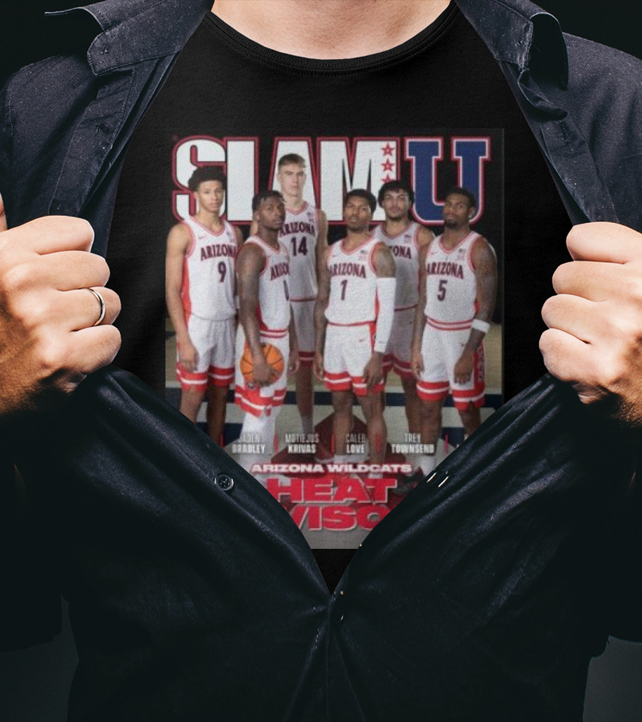 SLAM U Arizona Wildcats Heat Advisory Basketball T-Shirt