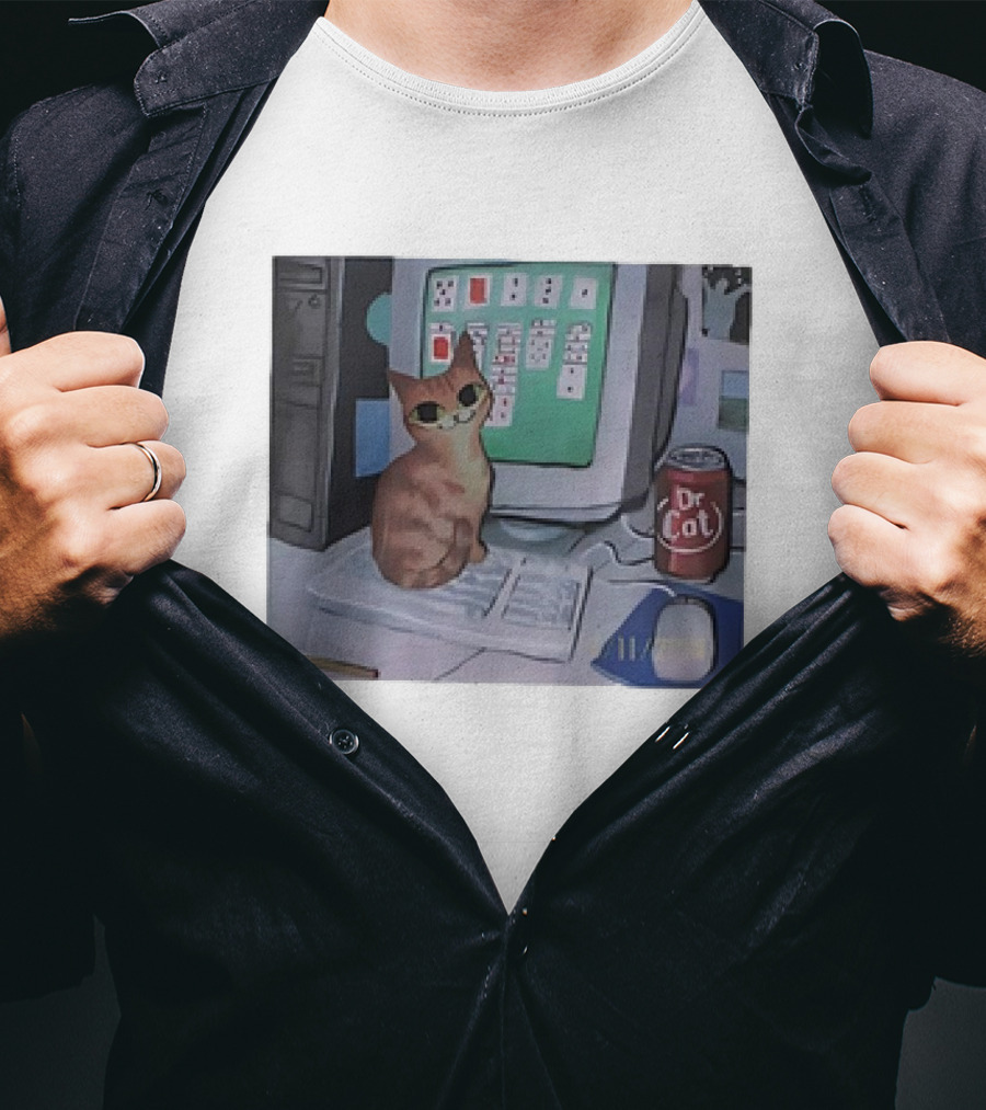 Cat Kelly Pringle Dr Cat Computer Solitaire T-Shirt