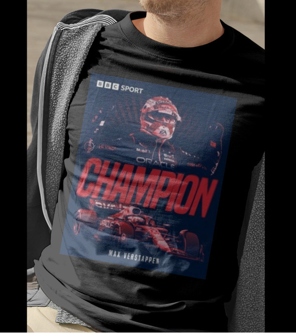 BBC Sport Max Verstappen Champion Oracle Racing T-Shirt