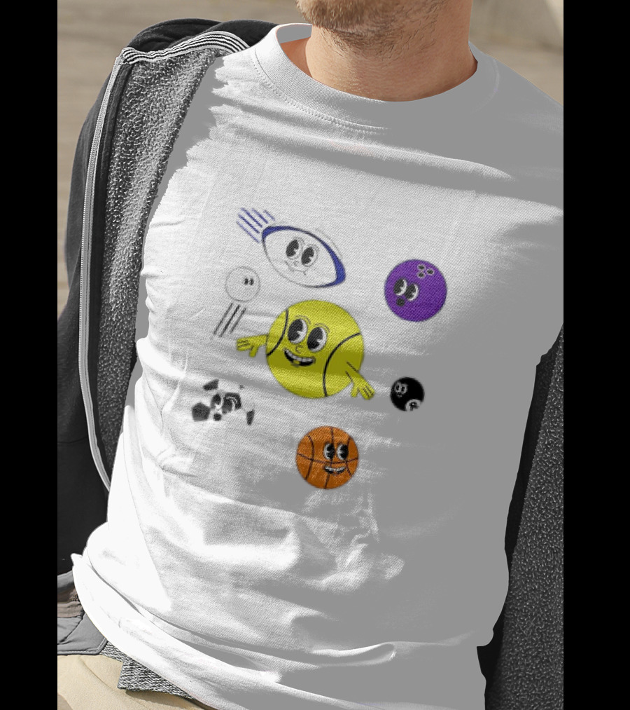 Andy Murray For UNICEF Funny Cartoon Ball Characters T-Shirt