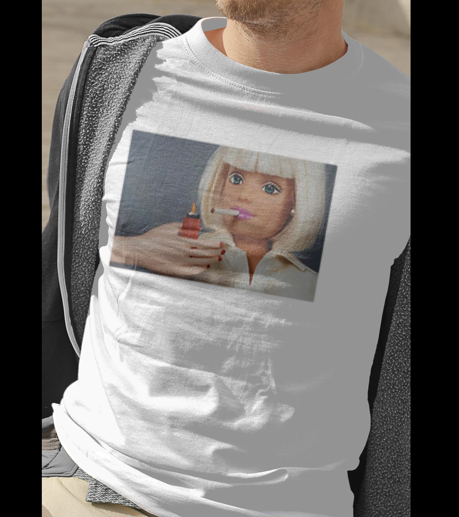 Barbie Smoking Cigarettes Doll With Lighter T-Shirt