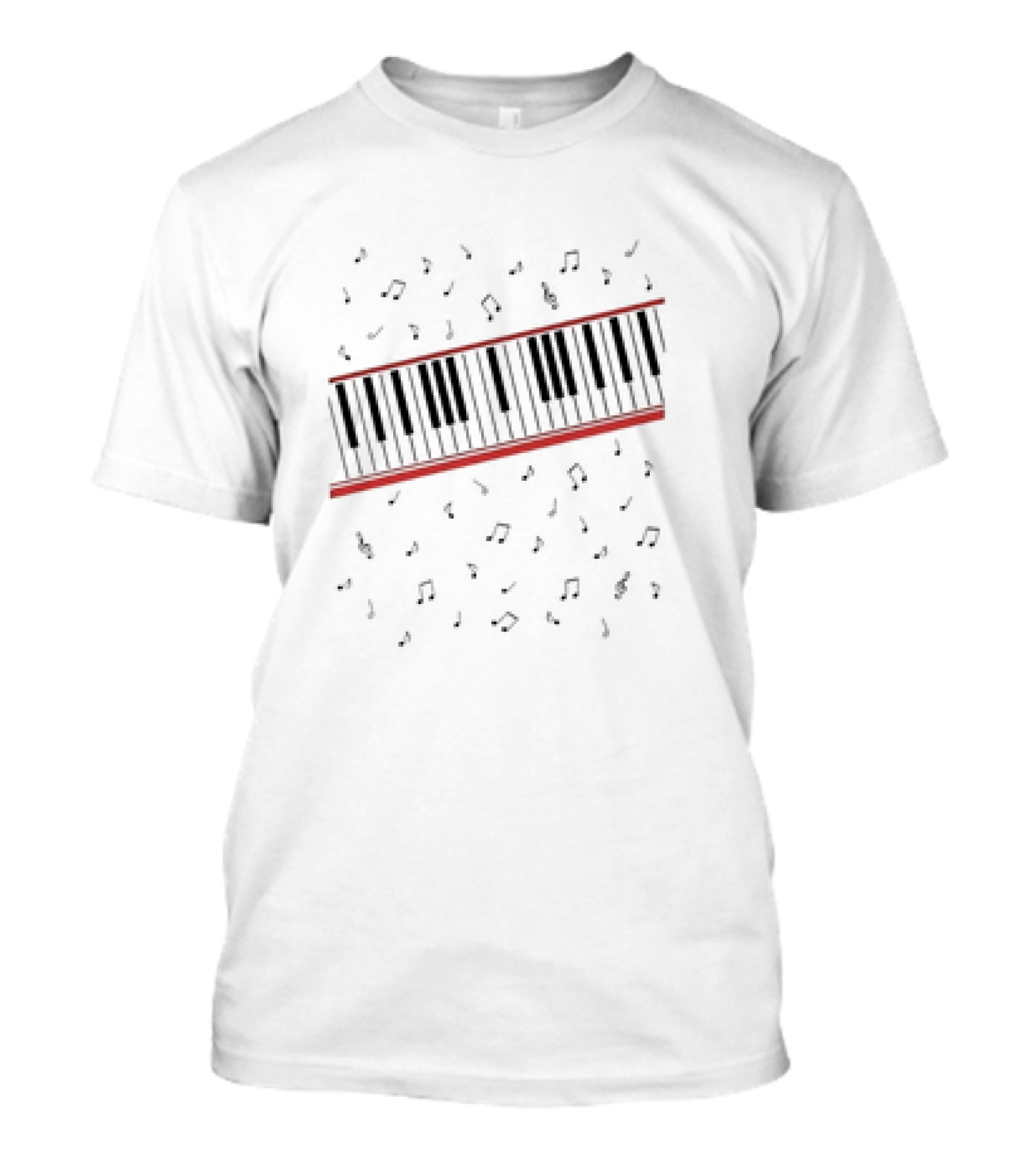 Beat It Musical Notes Piano Keys T-Shirt