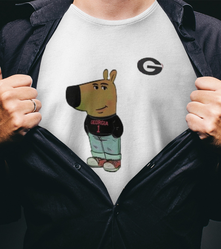 Georgia Bulldogs I Am Just A Chill Guy G Logo Cartoon Character T-Shirt