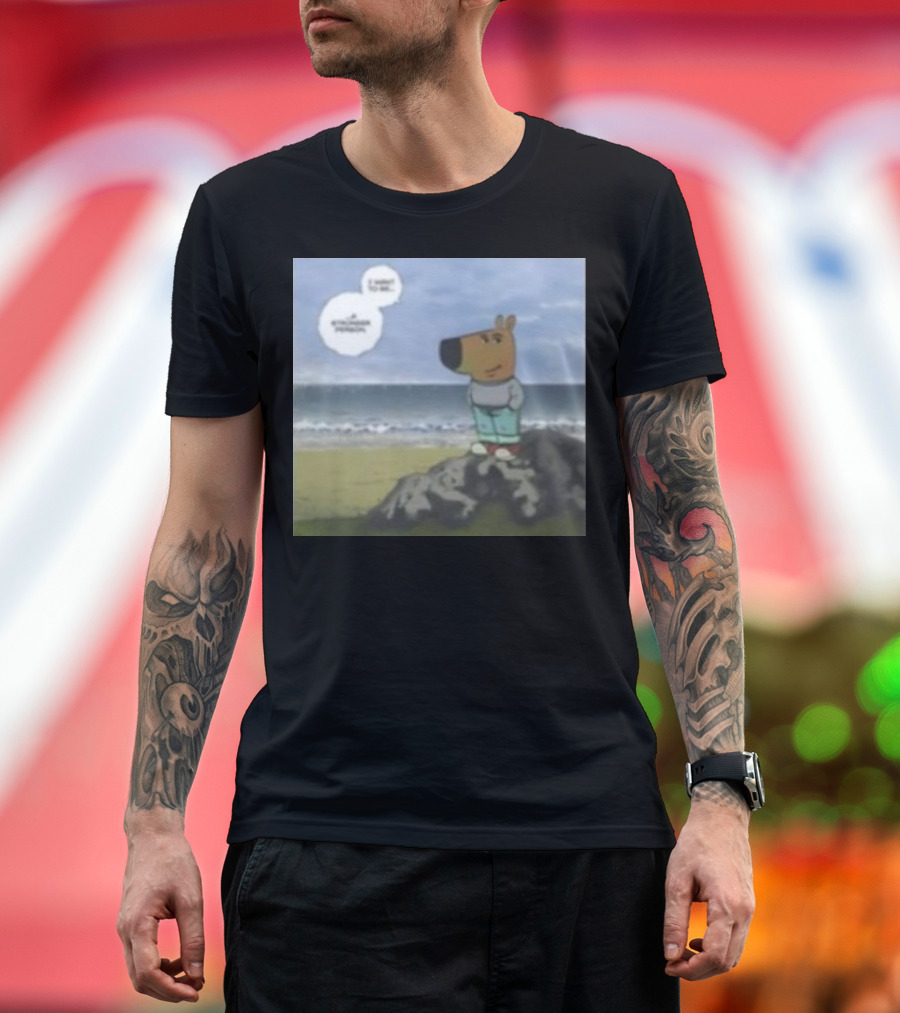 Arthur Parody Goofyahhtees Chill Guy Saga Standing By the Sea Rugrats T-Shirt
