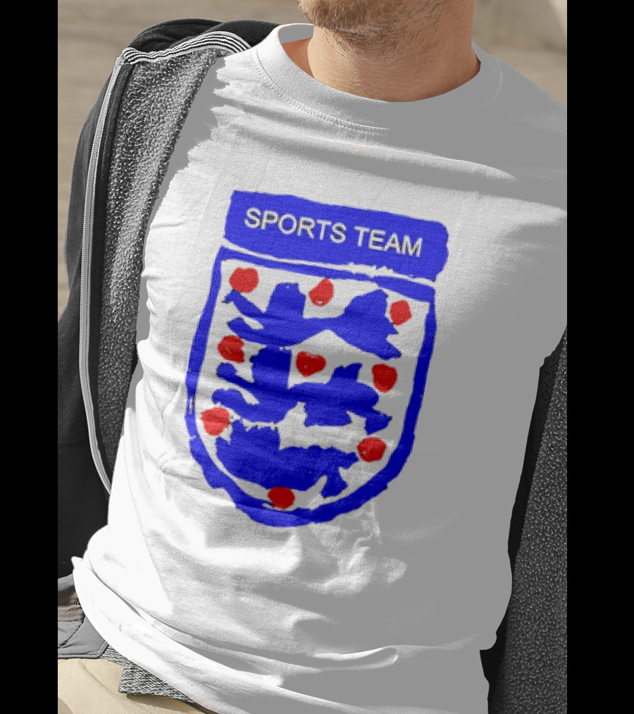 Sports Team Three Lions England Badge Crest T-Shirt