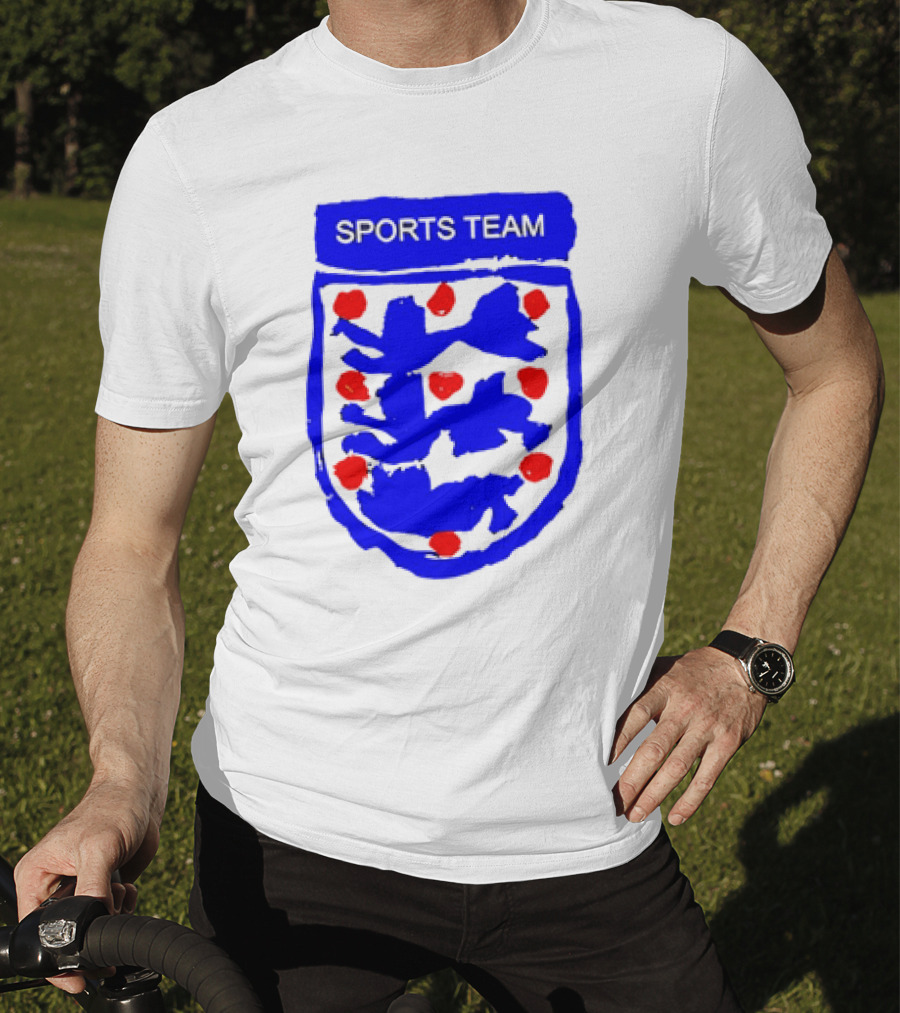 Sports Team Three Lions England Badge Crest T-Shirt