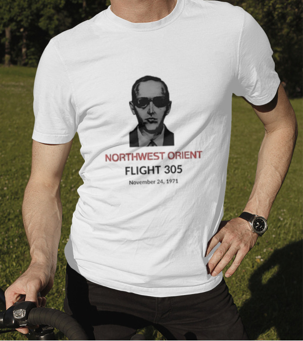 DB Cooper Northwest Orient Flight 305 Hijacking November 24 1971 Retro Aviation Mystery T-Shirt