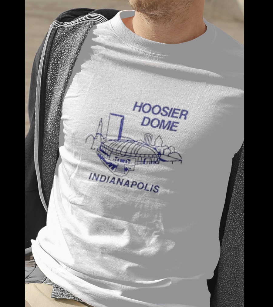 Hoosier Dome Indianapolis Skyline T-Shirt