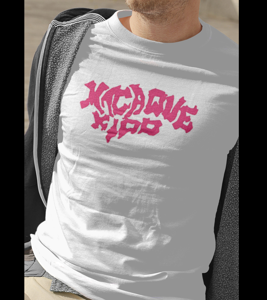Macaque Kido Bold Pink Text T-Shirt