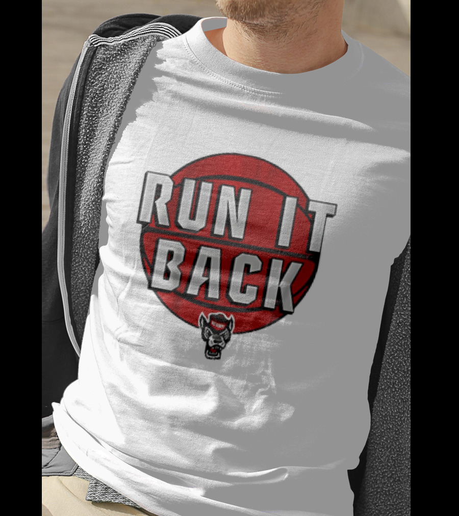 NC State Wolfpack Basketball Run It Back Red Basketball T-Shirt