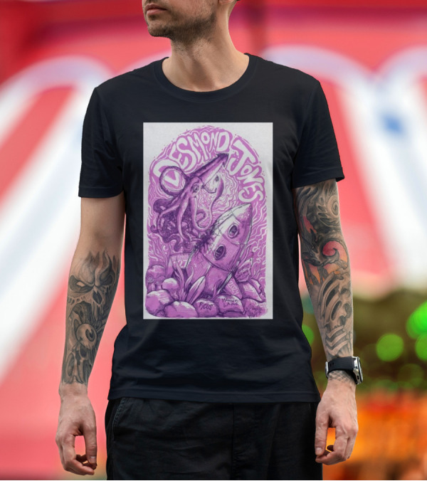 Premium T-Shirt: Desmond Jones Purple Squid and Rocket Poster November 27, 2024 Grand Rapids MI Tour T-Shirt Desmond Jones Purple Squid and Rocket Poster November 27, 2024 Grand Rapids MI Tour T-Shirt