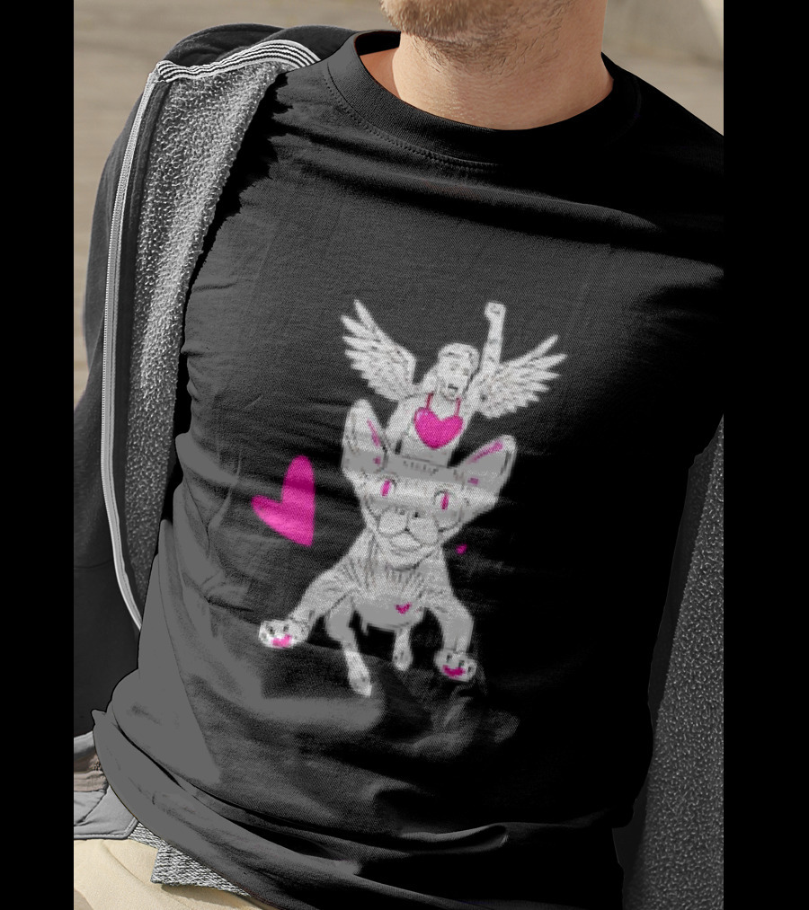 Love Doug Sphinx Angel And Cat With Hearts T-Shirt