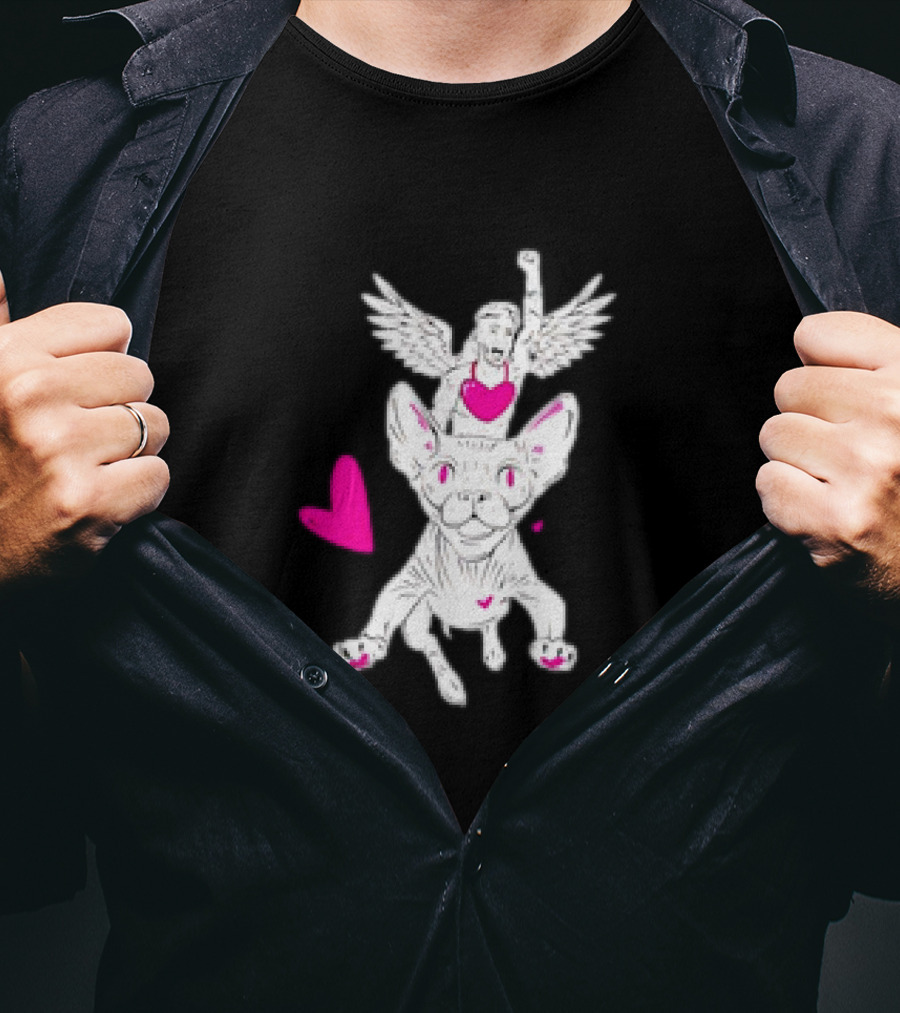 Love Doug Sphinx Angel And Cat With Hearts T-Shirt