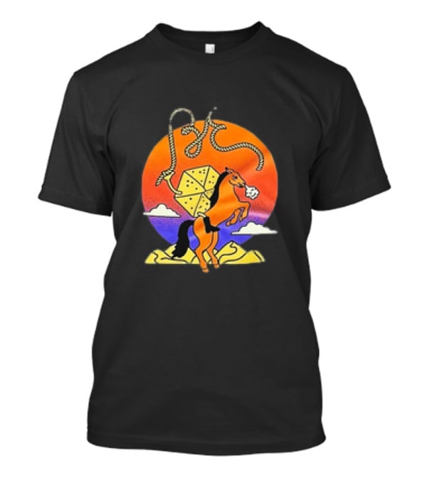 The BE-Hive Life Is Tight Kite And Horse Sunset Scene T-Shirt