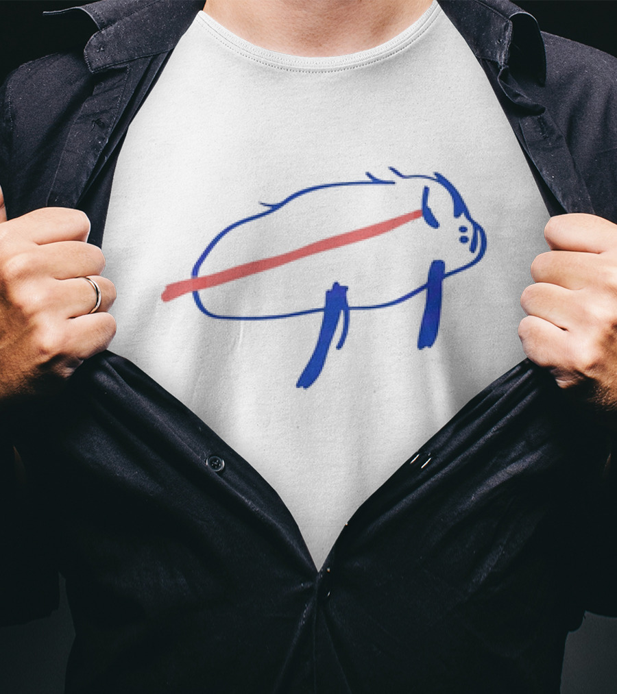 Buffalo Bills Funny Mascot Drawing T-Shirt