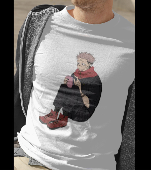 Yuji Itadori Mode Ryomen Sukuna Playing With Phone Jujutsu Kaisen Anime T-Shirt