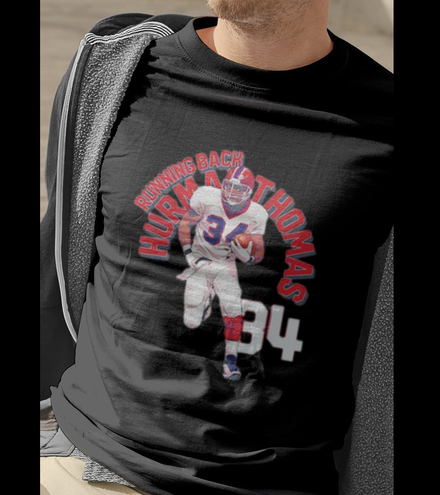 Thurman Thomas Buffalo Bills Running Back 34 Vintage NFL Football T-Shirt