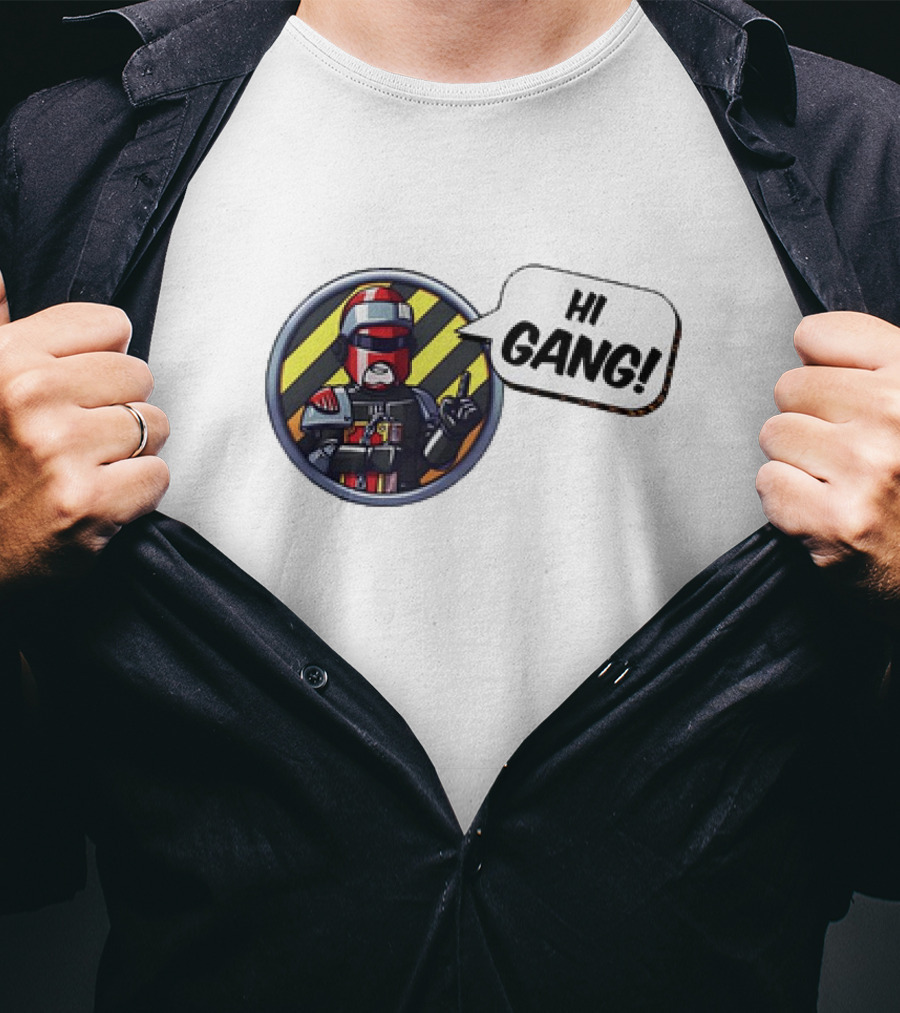 Arbitor Ian Hi Gang Iconic Armor Speech Bubble T-Shirt