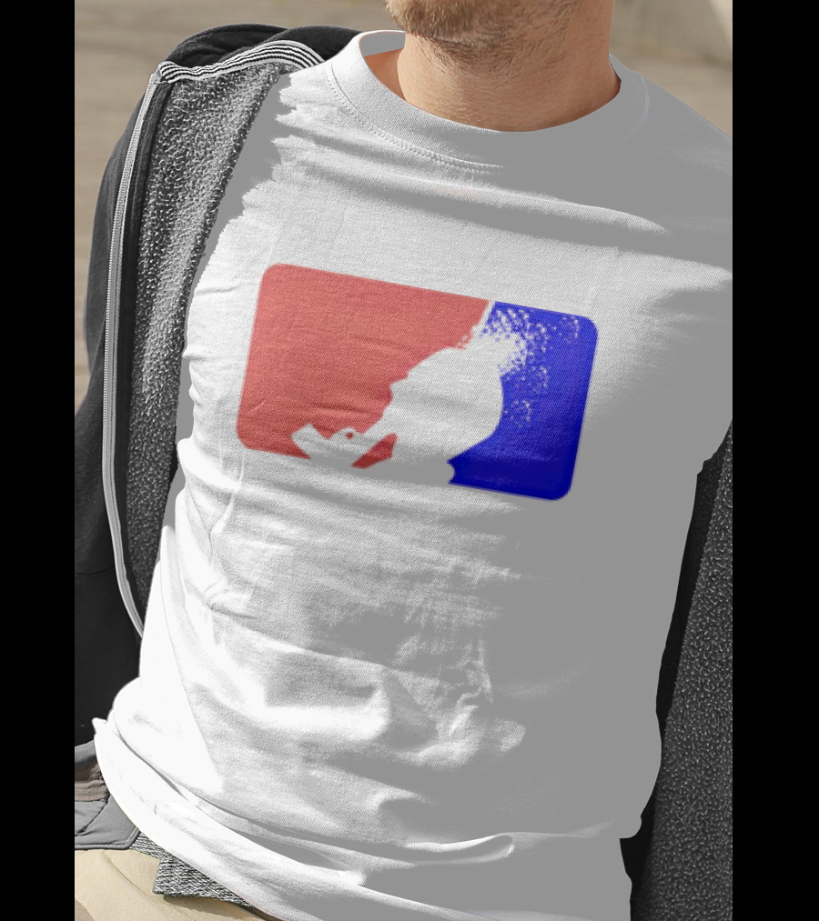 David Major League Shooting Silhouette Red Blue Funny T-Shirt