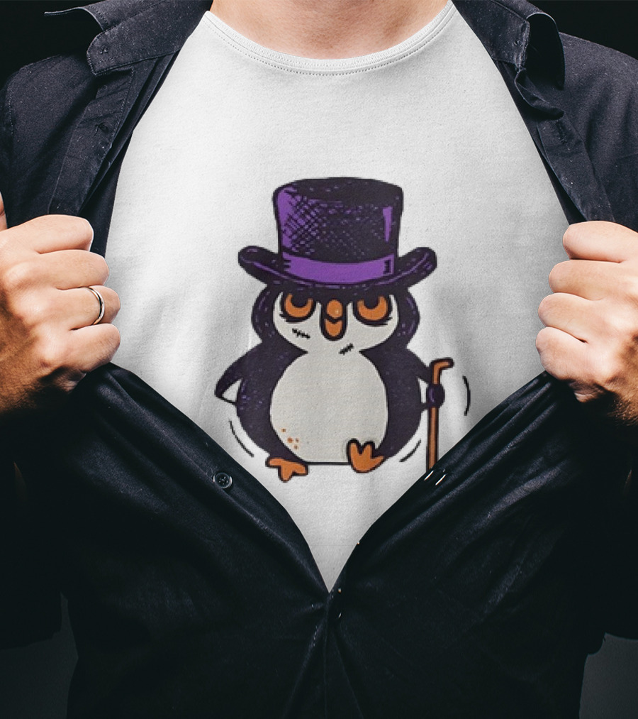 Penguin In A Top Hat With A Cane The Penguin T-Shirt