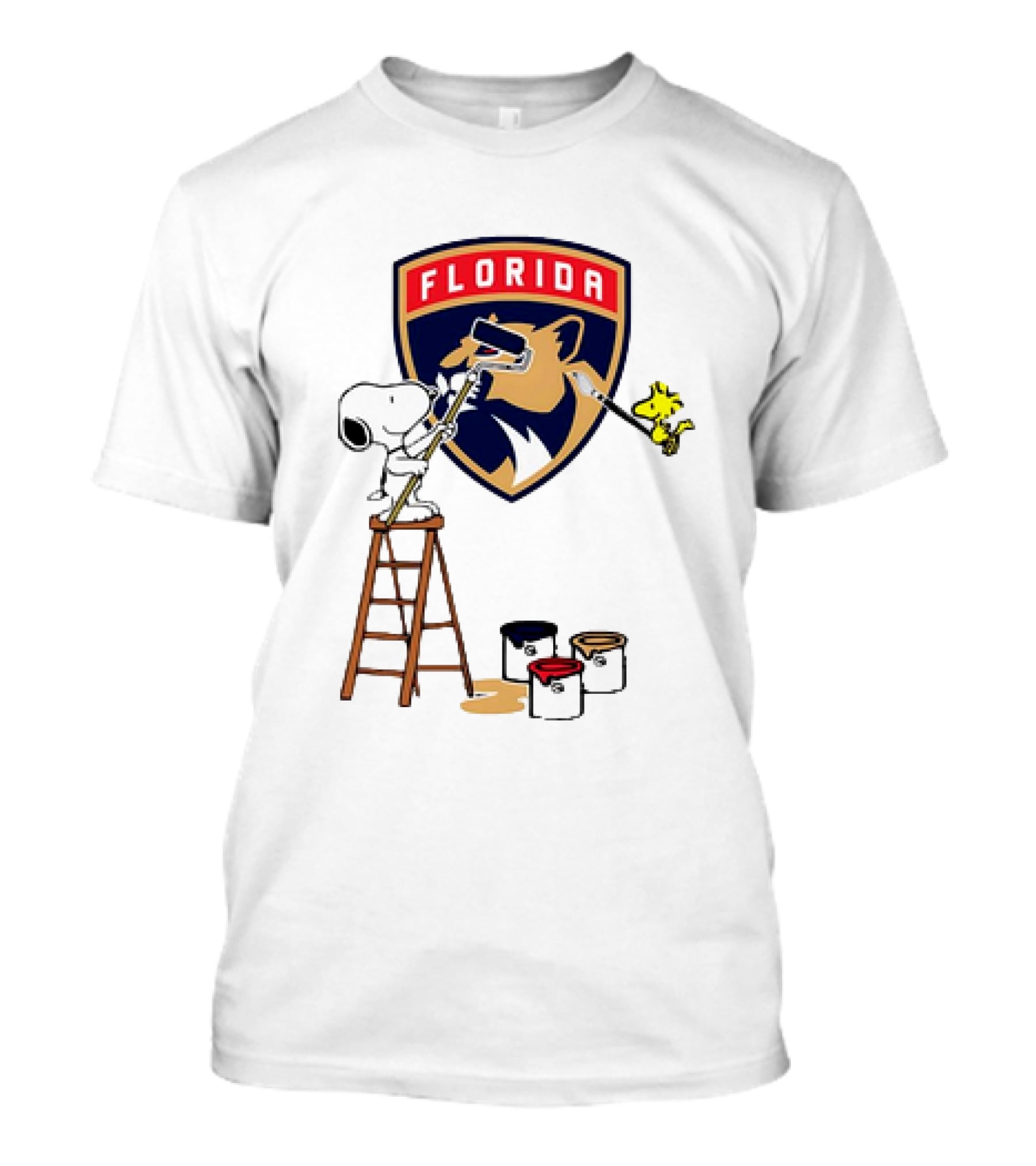 Snoopy And Woodstock Painting Florida Panthers T-Shirt