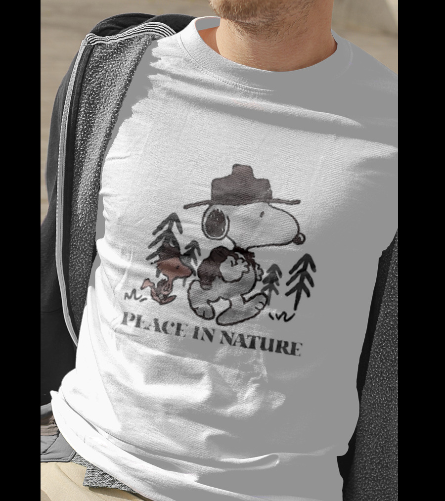 Snoopy And Woodstock Place In Nature Adventure T-Shirt