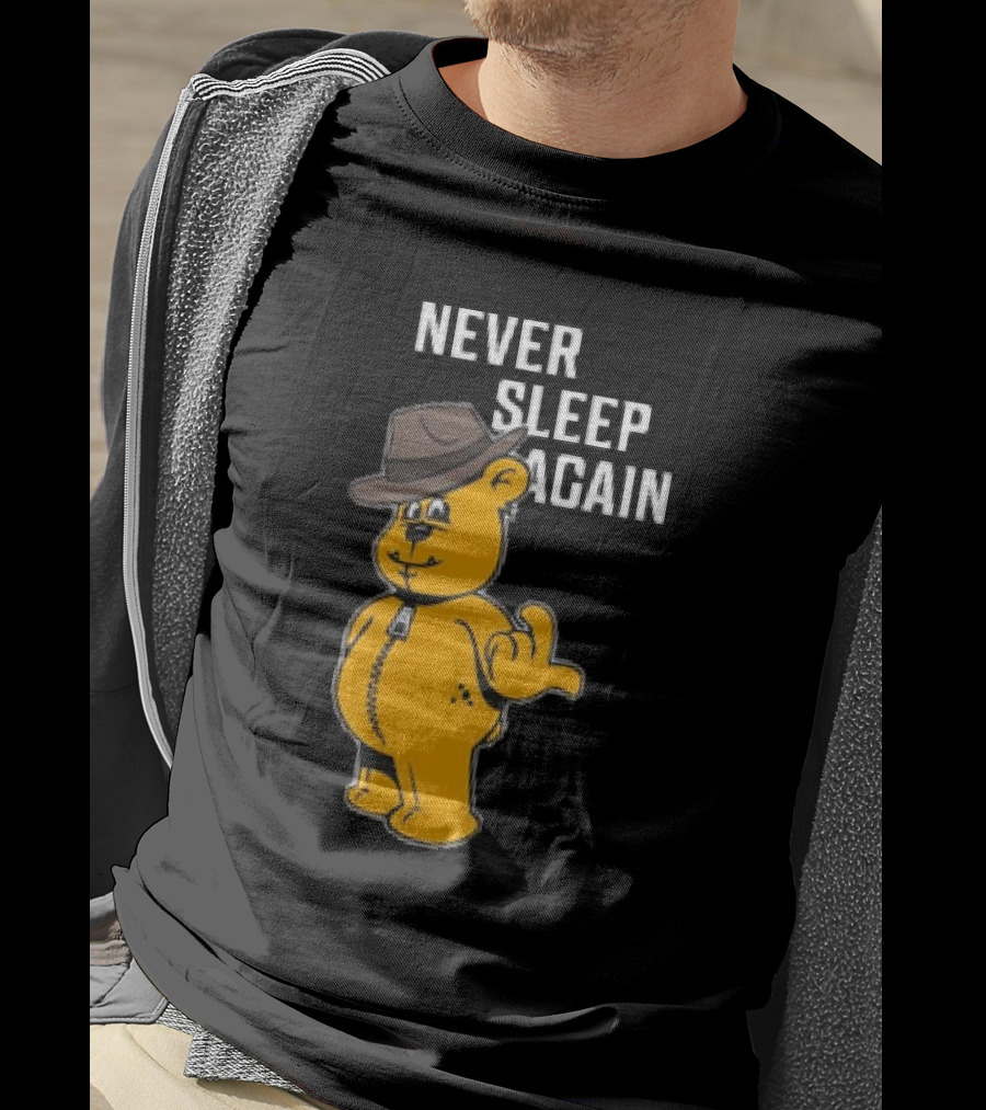 Never Sleep Again Zwart Wanna Play Nightmare Teddy Bear T-Shirt