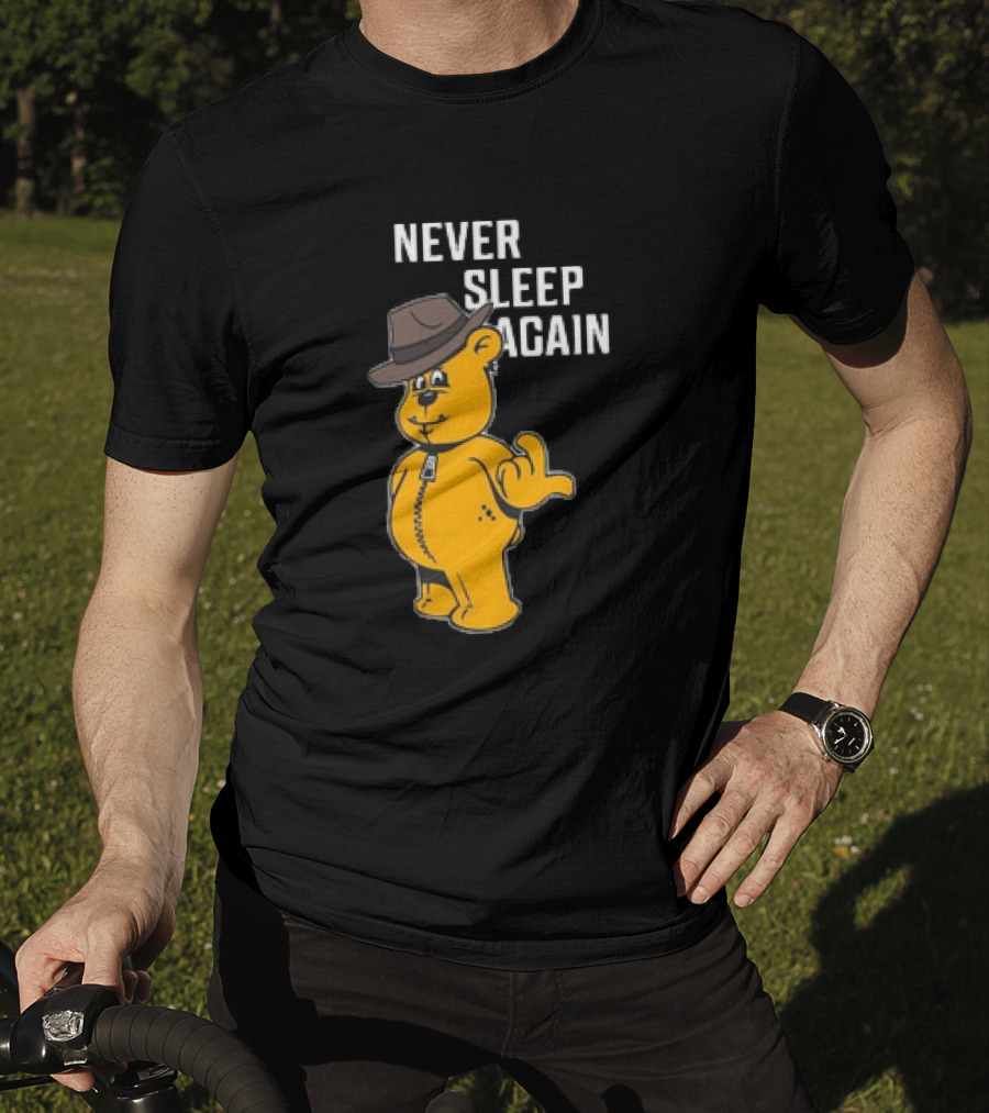Never Sleep Again Zwart Wanna Play Nightmare Teddy Bear T-Shirt