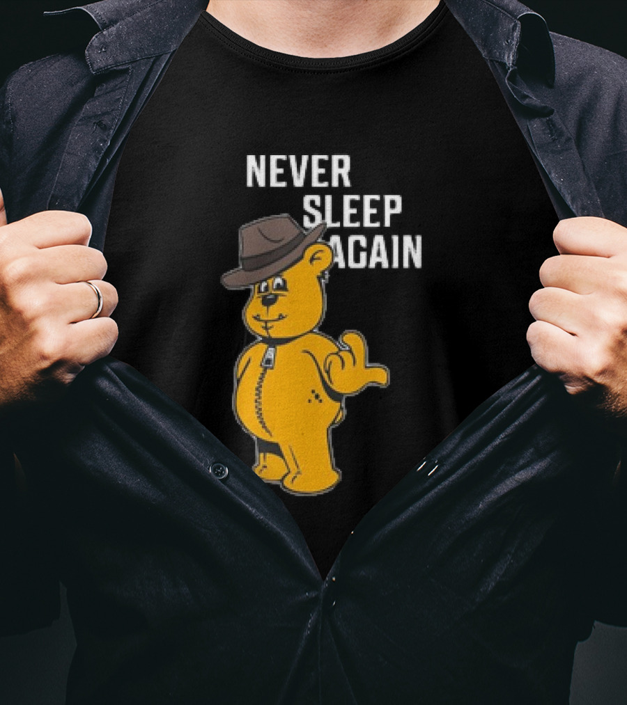 Never Sleep Again Zwart Wanna Play Nightmare Teddy Bear T-Shirt