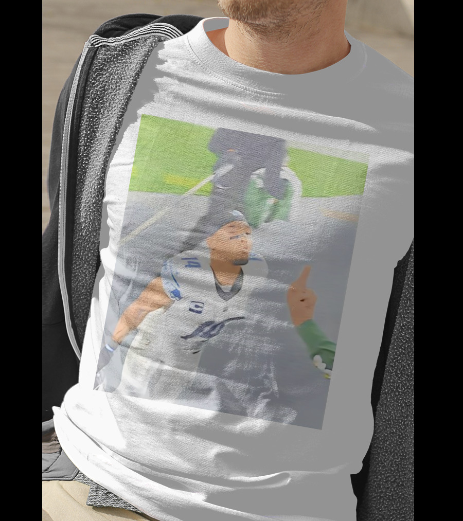 Amon Ra St Brown Number 14 Lions Kiss Meme T-Shirt