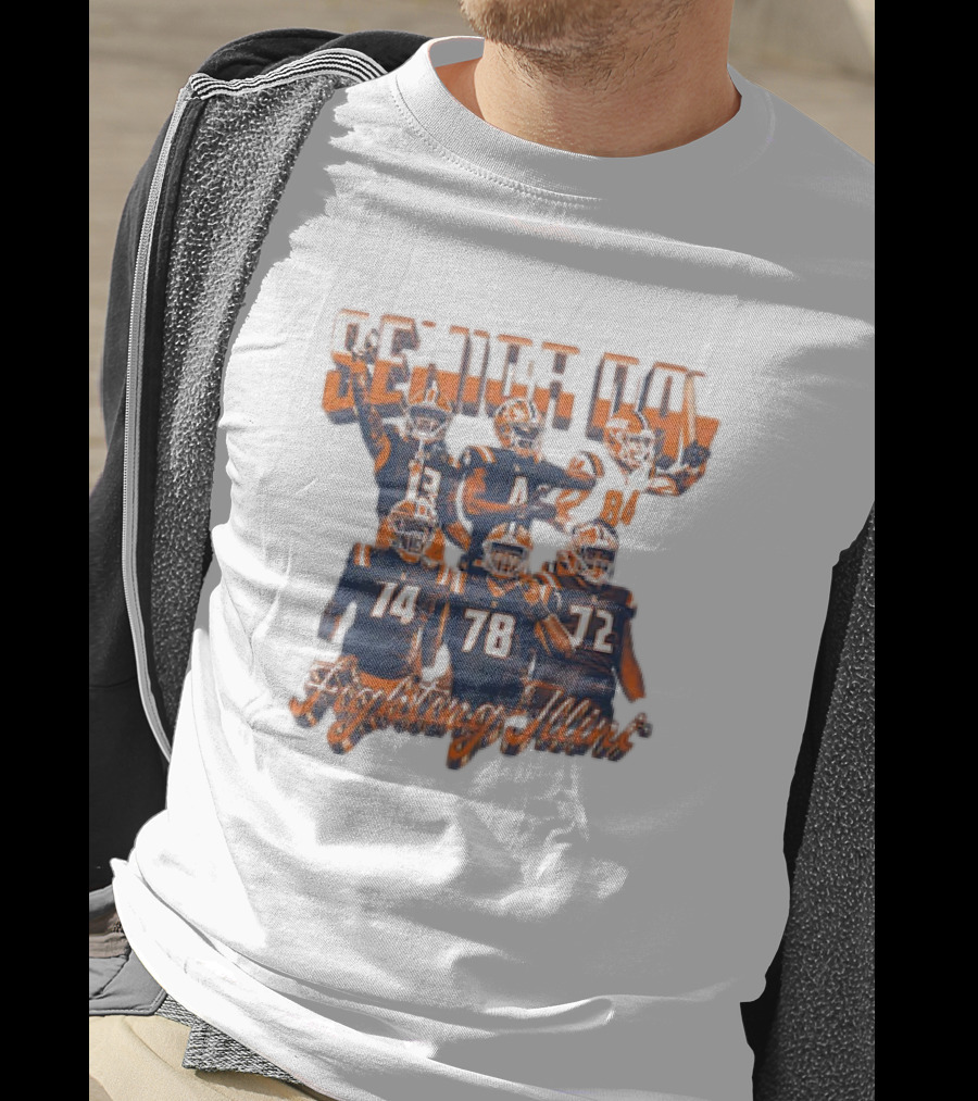 Senior Day Fighting Illini Players Illinois Football T-Shirt