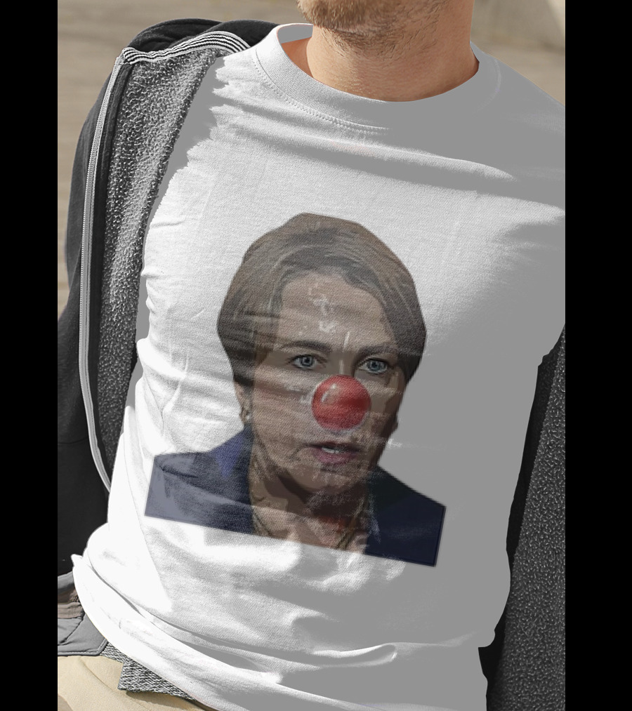 Maura Healey Cartoon Clown Nose Face Image T-Shirt