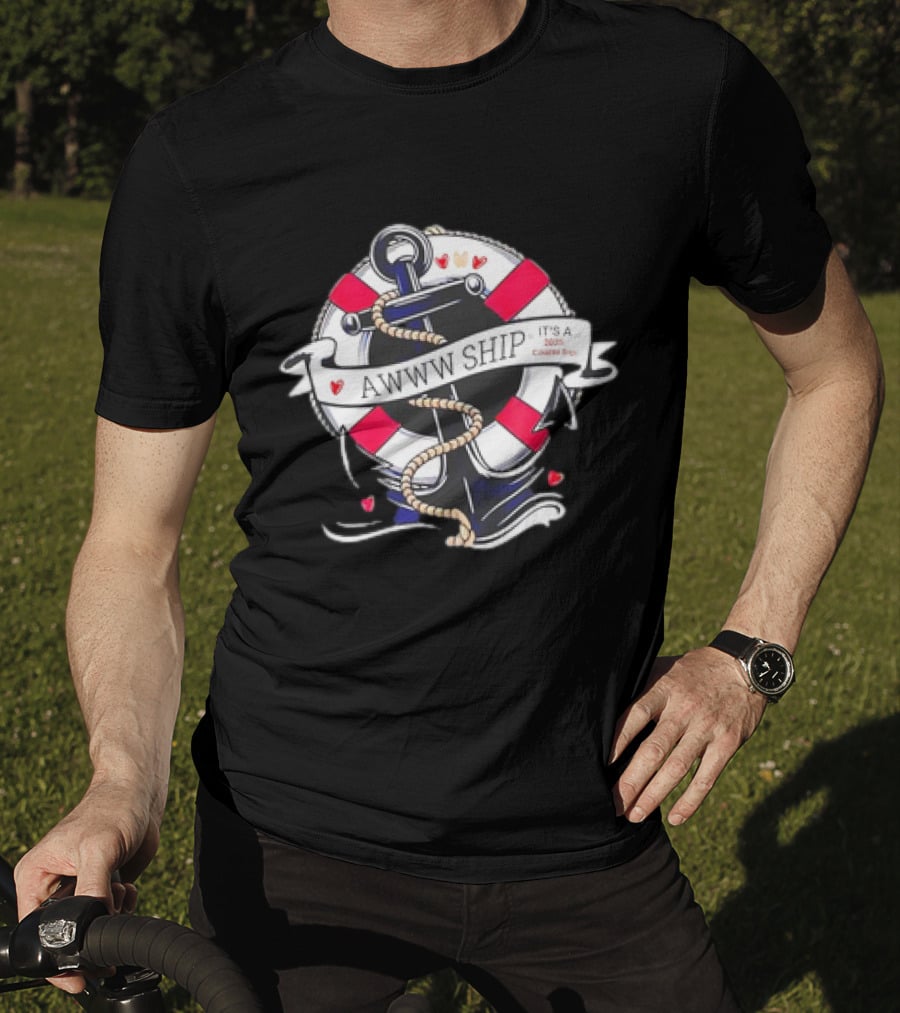 Awww Ship It's A 2025 Couple Trip Matching Vacations T-Shirt