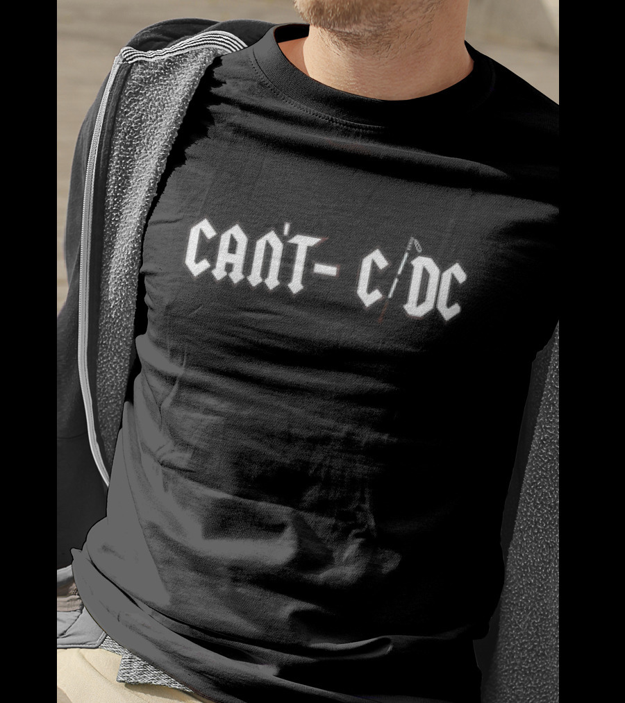 Can't C DC Classic Invisible Iconic Rock Reference T-Shirt