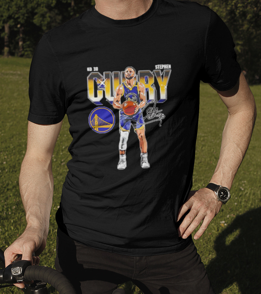 Stephen Curry No 30 Golden State Warriors NBA Signature Vintage Basketball T-Shirt