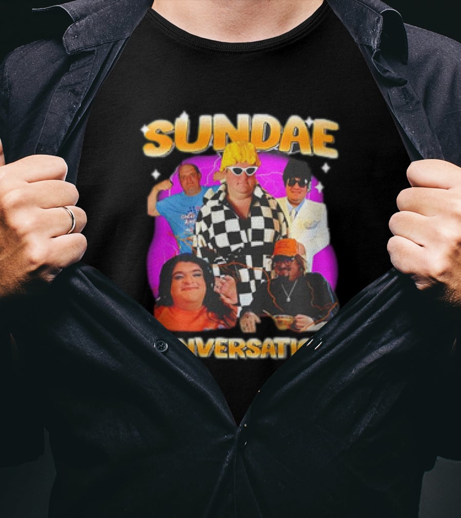 Sundae Conversation Glenny Balls Vibrant Group Montage T-Shirt
