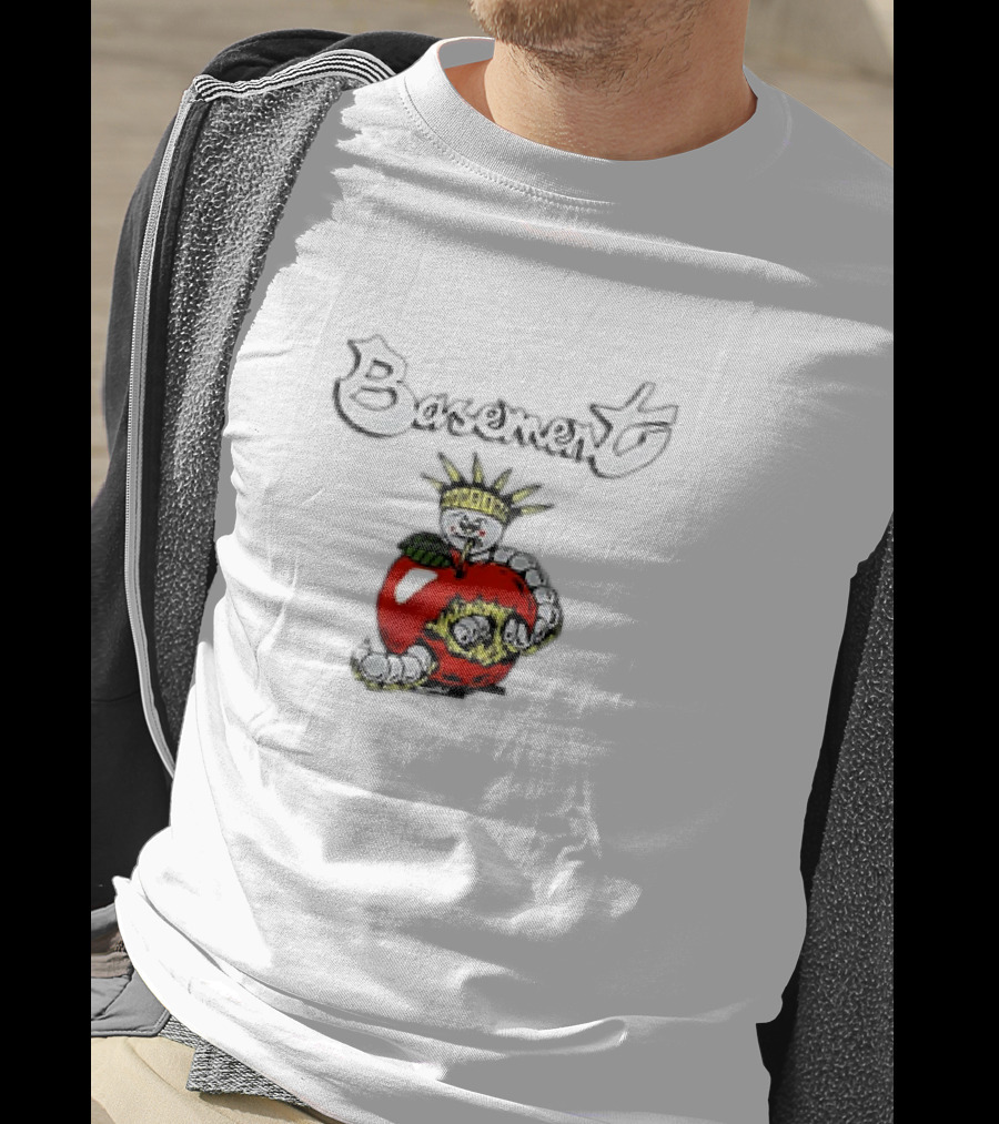 Basement Worm In Apple With Crown And Torch T-Shirt