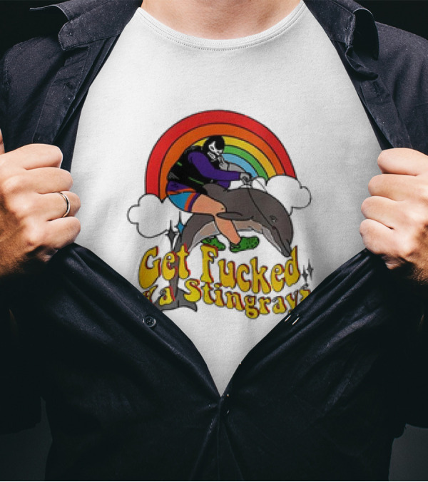 Powerfish Get F Ya Stingrays Rainbow Rider T-Shirt
